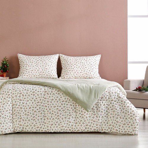 모던하우스 소프트워싱 극세사 차렵이불 베리홀리 (싱글 S)_이미지