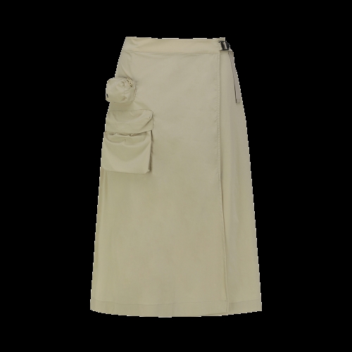 하이드로겐 HYDROGEN Womens Cargo Long Skirt Beige 여성 카고 롱 스커트 베이지 893625