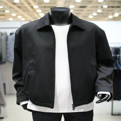 바쏘옴므 울혼방 세미오버 클래식 자켓 카라종 퍼 35WSZ5UA07A35_이미지