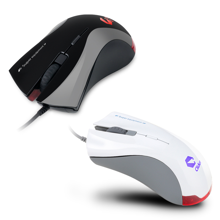 지클릭커 Clicker GM1 인체공학 게이밍 마우스 (화이트)_이미지
