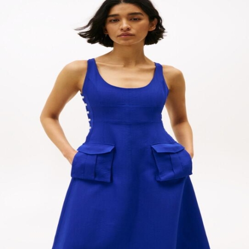 타미힐피거 여성 로우 넥 롱 탱크 드레스 T22F1CDR950WT1 / 런어웨이 컬렉션_이미지