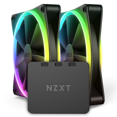 NZXT F140 RGB DUO 브라보텍 (컨트롤러/2팩, 매트블랙)