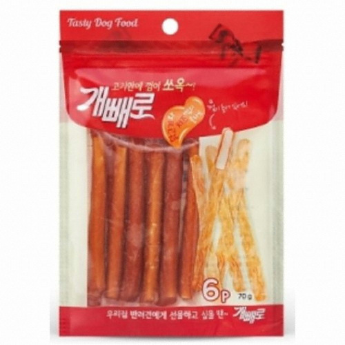 ㅤ개빼로 치킨 치즈껌 6P 70g (3개)_이미지