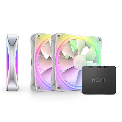 NZXT F120 RGB DUO (컨트롤러/3팩, 화이트)_이미지