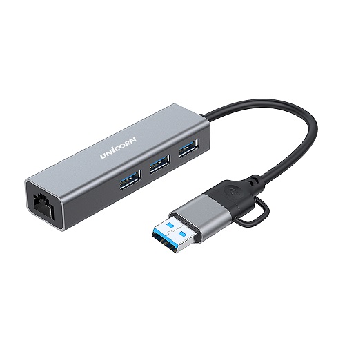 ������Ʈ���� UNICORN CLAN-1000HC (4��Ʈ/USB 3.0 Type C+A)