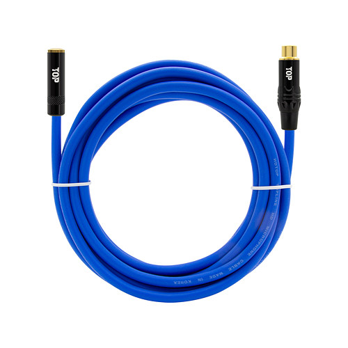 탑라인에이치디 HDTOP 3.5mm 스테레오 to RCA FF 블루 케이블 (50m, HT-TP1513)_이미지