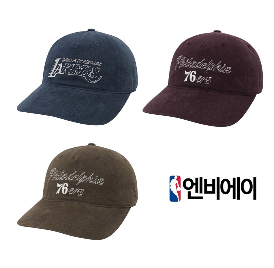 NBA 공용 팀 로고 자수 오버핏 소프트 볼캡 N265AP240P