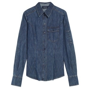  막스마라 SPORT 리에티 데님 셔츠 RIETI 007 SCURO USED MXC043