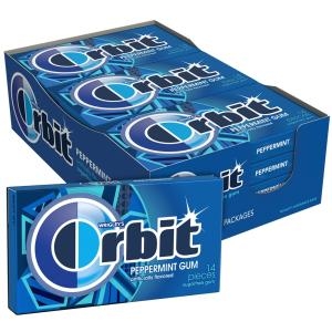 이클립스 ORBIT 오르빗 껌 페퍼민트 무설탕 츄잉 14피스 12팩