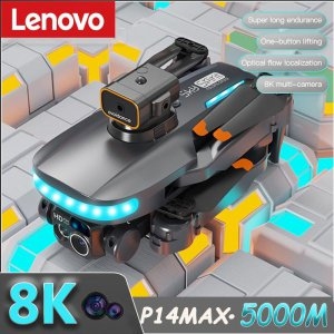 레노버 P14Max 드론 8K HD GPS 전문 UAV 지능형 장애물 회피 접이식 듀얼 카메라, 브러시리스 미니 항공기_이미지