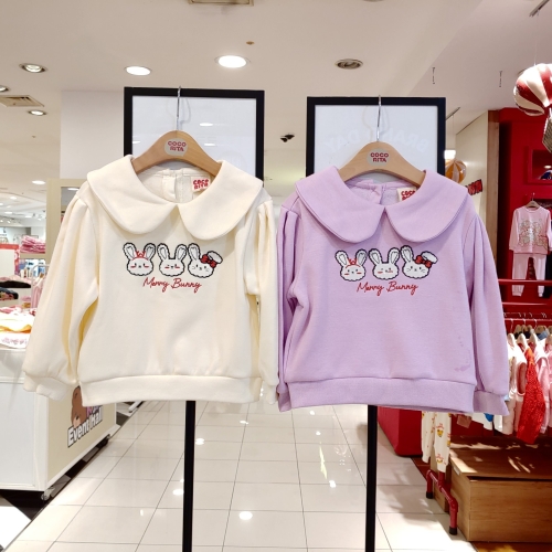 코코리따 D멀티샵융기모 카라 토끼 맨투맨 CEMA24TG4 라일락 120