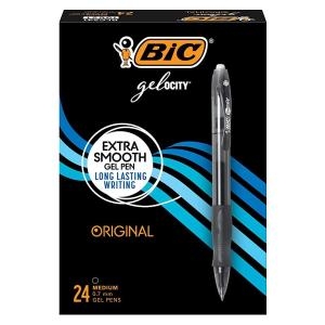 BIC 젤로시티 오리지널 미디엄 포인트 펜 0.7 mm 8팩 블리스터 검정색 RLCP81_이미지