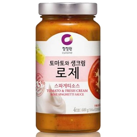 대상 청정원 토마토와 생크림 로제 스파게티소스 600g (6개)