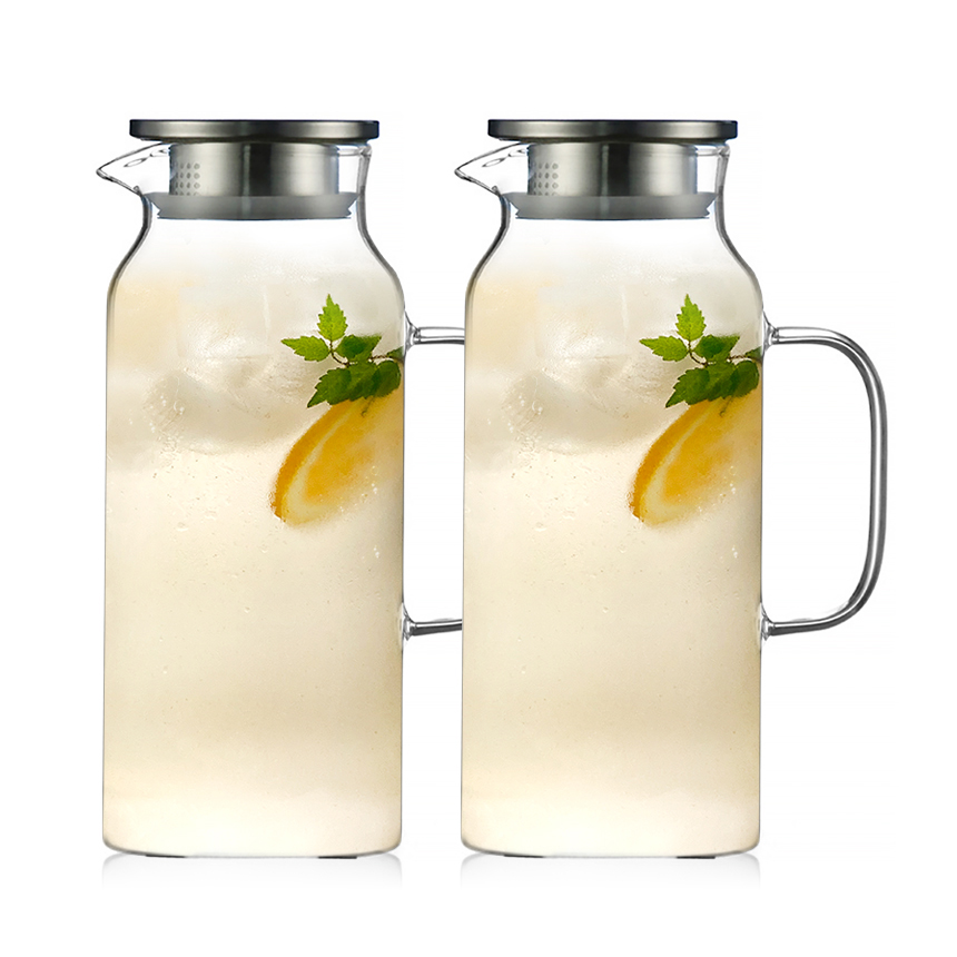 카페로메오 ㅤ스텐캡 내열유리 물병 1.8L (3개)_이미지