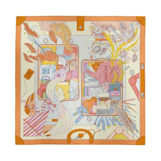 에르메스 배기지 아 메인 스카프 90 존 쉬프르 아브리꼬 로즈 H004119S06_이미지