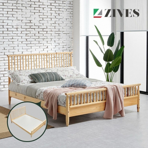 지베스 하이디 모던 원목 침대 Q (매트별도)