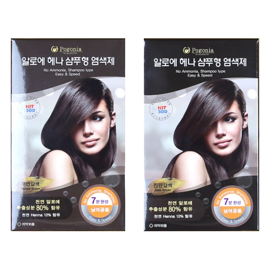포고니아 천연유래 알로에헤나 샴푸형 염색제 (10개)_이미지