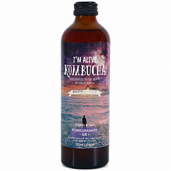아임얼라이브 유기농 콤부차 프리바이오틱스 석류 315ml