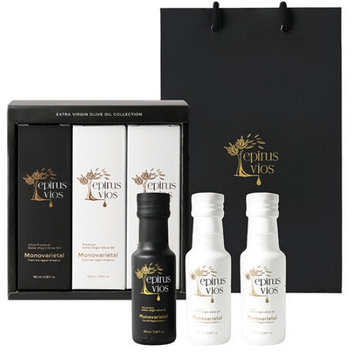 에피루스 비오스 엑스트라 버진 그리스 올리브 오일 100ml 3병 선물세트