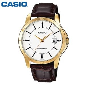 카시오 AK온라인몰 MTP 7A 남성 가죽 손목 시계 V004GL