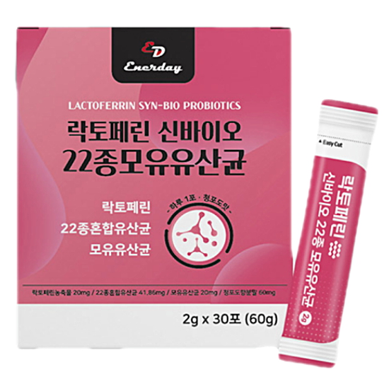 에너데이 락토페린 신바이오 22종 모유 유산균 30포 (1개)_이미지