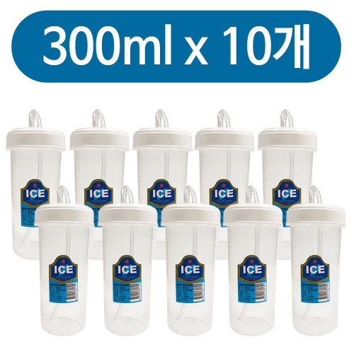 [불명] 덕신 빨대컵 300ml (10개)