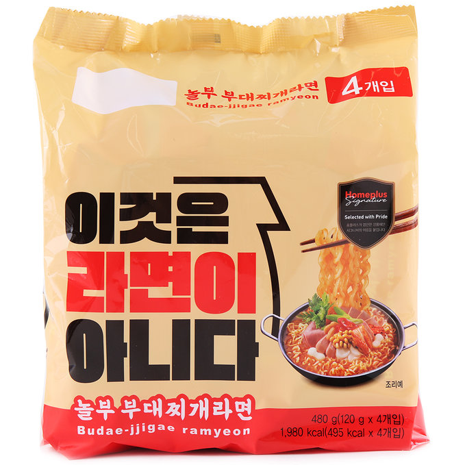 홈플러스 이것은 라면이아니다 놀부부대찌개라면 120g (4개)_이미지