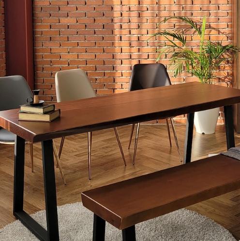 43번가아울렛 뉴송 우드슬랩 카페 오버와이드 원목 식탁 2000 (의자별도)