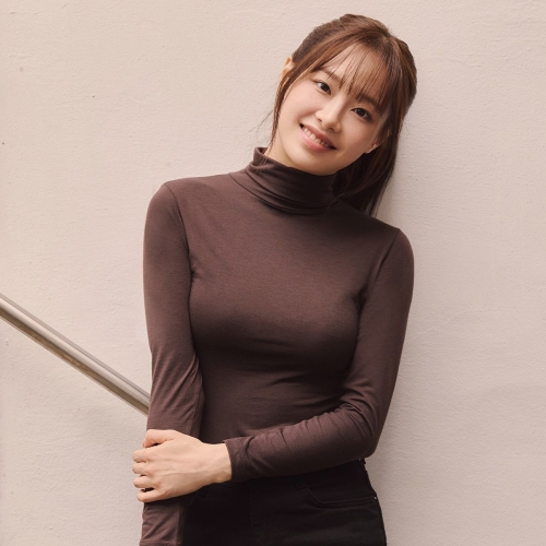 BYC 여성 보디히트 터틀넥 긴팔티_OBS1101