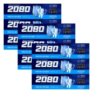 2080 파워쉴드 블루 더블민트 치약 140g (9개)_이미지