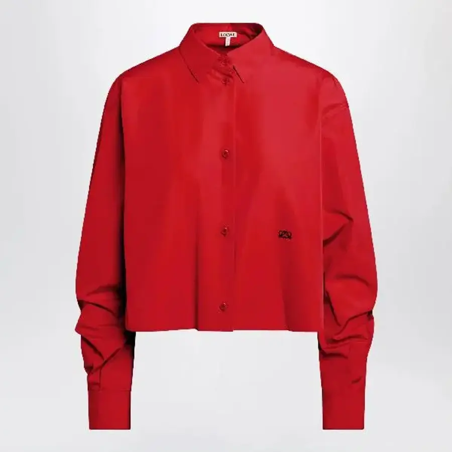 로에베 Red cotton shirt S540Y05XCMCO/XM_LOEW-7100_108-34 Red_이미지