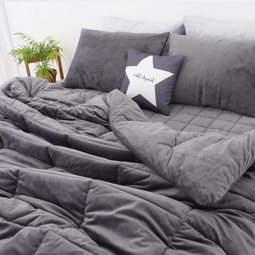 미담 바숨 포근한 겨울 극세사 차렵이불+카페트+베개커버 세트 (슈퍼싱글 SS)