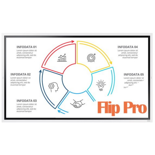 삼성전자 플립 프로 LH55WMBWBGCXKR 전자칠판 55형 (트레이+브라켓포함)_이미지