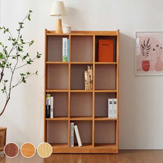 홈인홈  에디터의 서재 원목 베이직 오픈 책장 4X1 1100