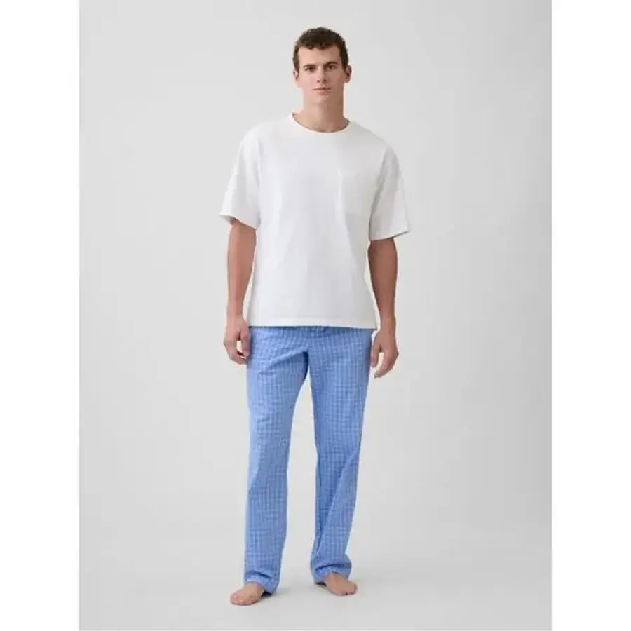  GAP 릴렉스드 포플린 파자마 잠옷 팬츠 바지 Shirting 블루 11264654