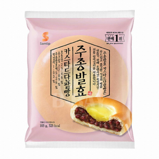 SPC삼립 주종발효 카스타드 단팥빵 105g (10개)