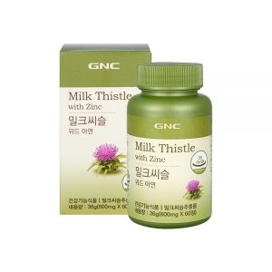 GNC 밀크씨슬 위드 아연 600mg 60정 (2개)_이미지