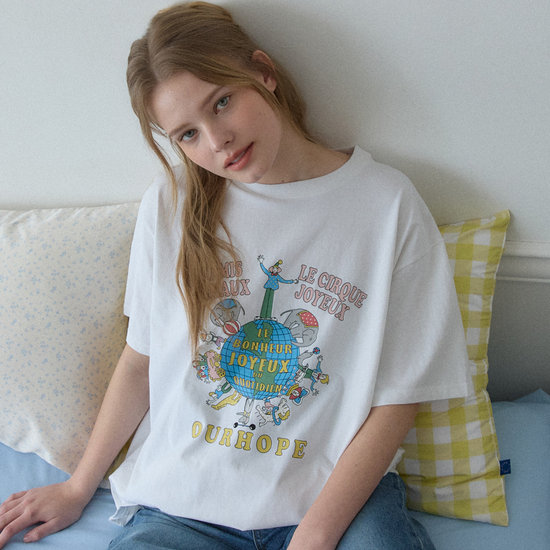 �ƿ�ȣ�� ����Ǯ �÷��� Ƽ���� White HK26SP-TS45-WHI