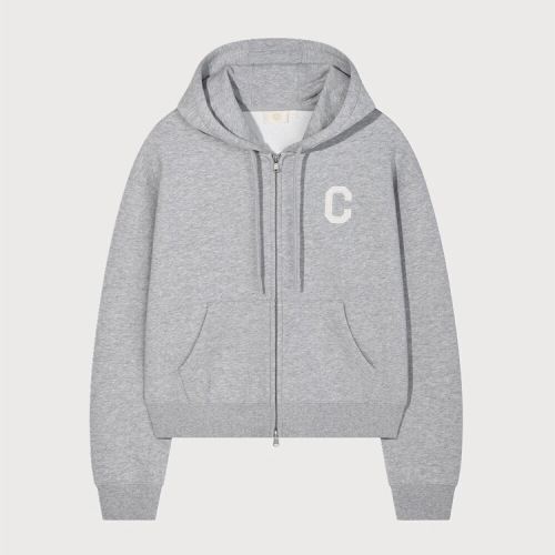 커버낫 우먼 C로고 후드집업 멜란지 그레이 CO2601HZ71MG_이미지