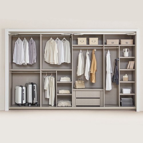 장인가구 드로잉 무광 슬라이딩 붙박이장 (330cm)_이미지