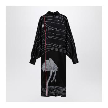 페라가모 블랙 실크 새틴 미디드레스 0778006SI/XH_FERRA-NR_323-S_이미지