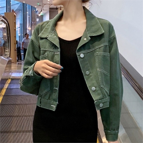  여자 세미크롭 짧은 SS 주말룩 면점퍼 FW 자켓 8133454