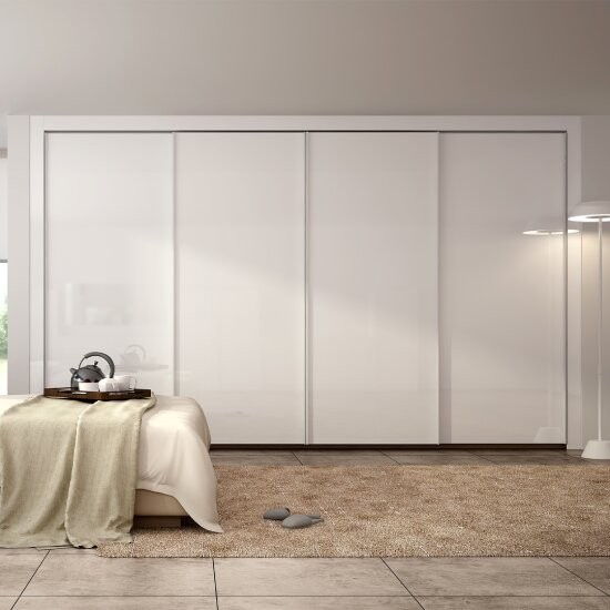 한샘 바이엘 글로시 슬라이딩 붙박이장 선반형 (320cm)