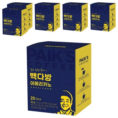 더본코리아 빽다방 아메리카노 1.6g 20개입 (6개)_이미지