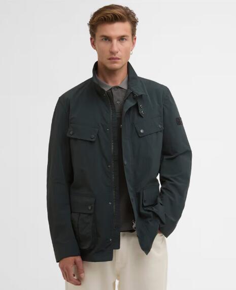 바버 남성 카키 B.Intl Modern Duke 샤워프루프 자켓 URJU6E028E2 인터내셔널 모던 듀크_이미지