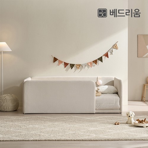 베드리움 라온 패브릭 데이베드 슬림헤드 침대 Q+안전가드 [매트별도]
