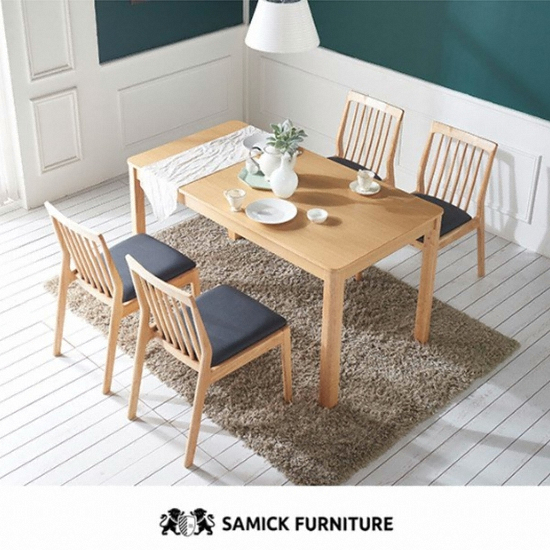 삼익가구  포레 원목 식탁 1400 (의자4개)