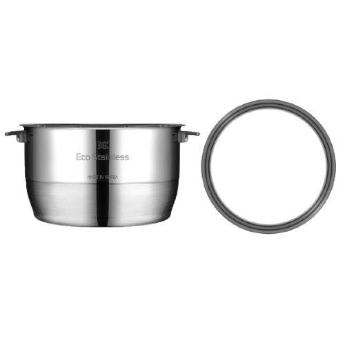 쿠쿠전자 CRP-LHTR0610FGWM 커브드 스텐 내솥 + 패킹_이미지