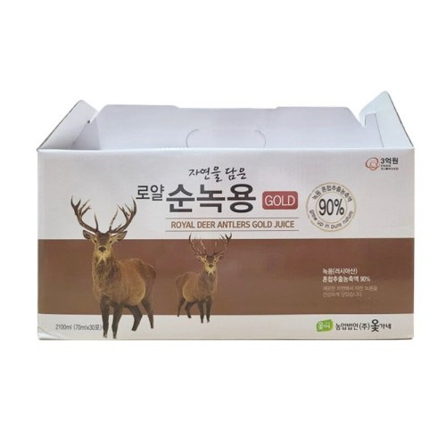 옻가네 자연을담은 로얄 순녹용 골드 70ml 30포이미지입니다. 누르면 해당 게시물로 새창이동합니다.
