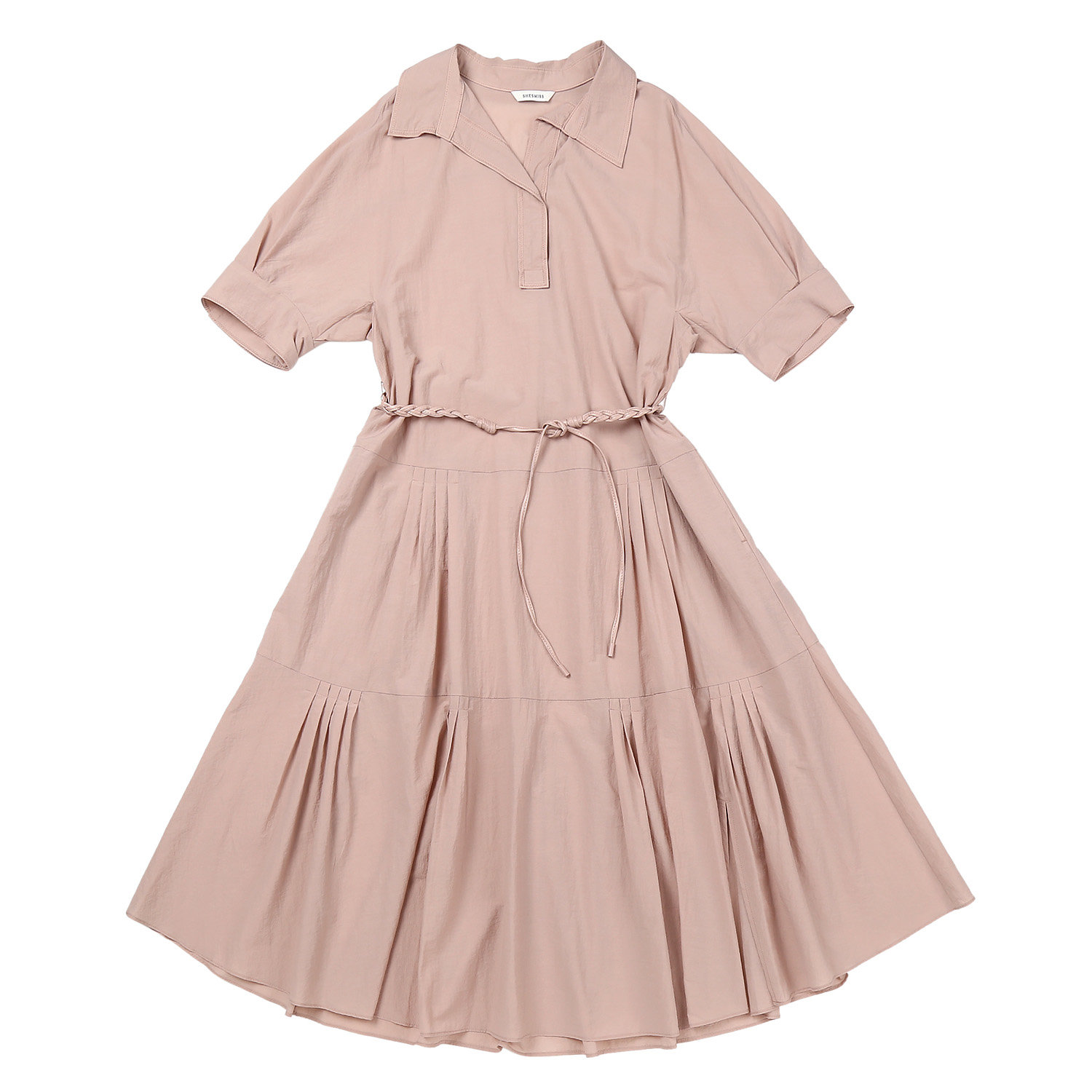 쉬즈미스 박시 카라넥 벨티드 원피스 SWWOPN22110